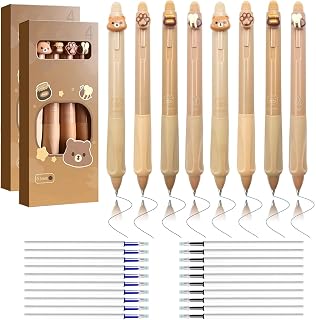 8 Erasable Pens with 20 Erasable Gel Pens, 0.5 mm Tip, Erasable Gel Ink Ballpoint Pens with Erasers for School Supplies