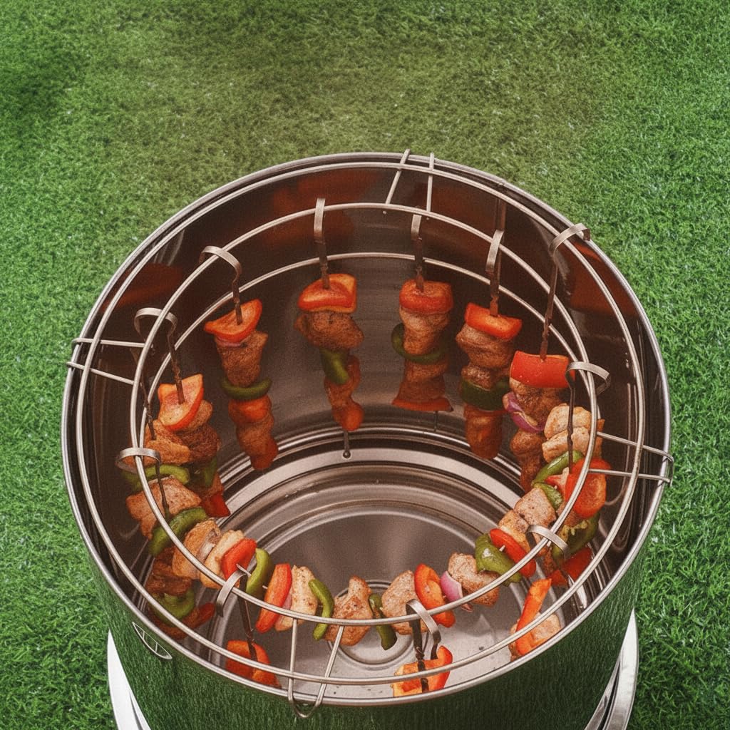 Barbacoa Carbón Portátil Acero Inoxidable para Parrilla al Libre