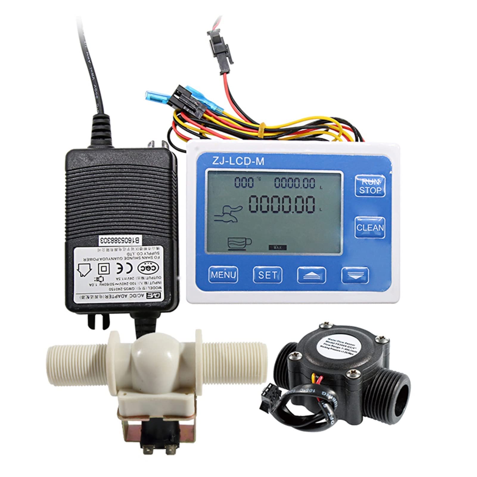 CUDTAPI DN20 Digital Display Flow Quantitative Controller 3/4inch Water Flow Sensor Solenoid Valve Use To Control And Display Liquid Flow