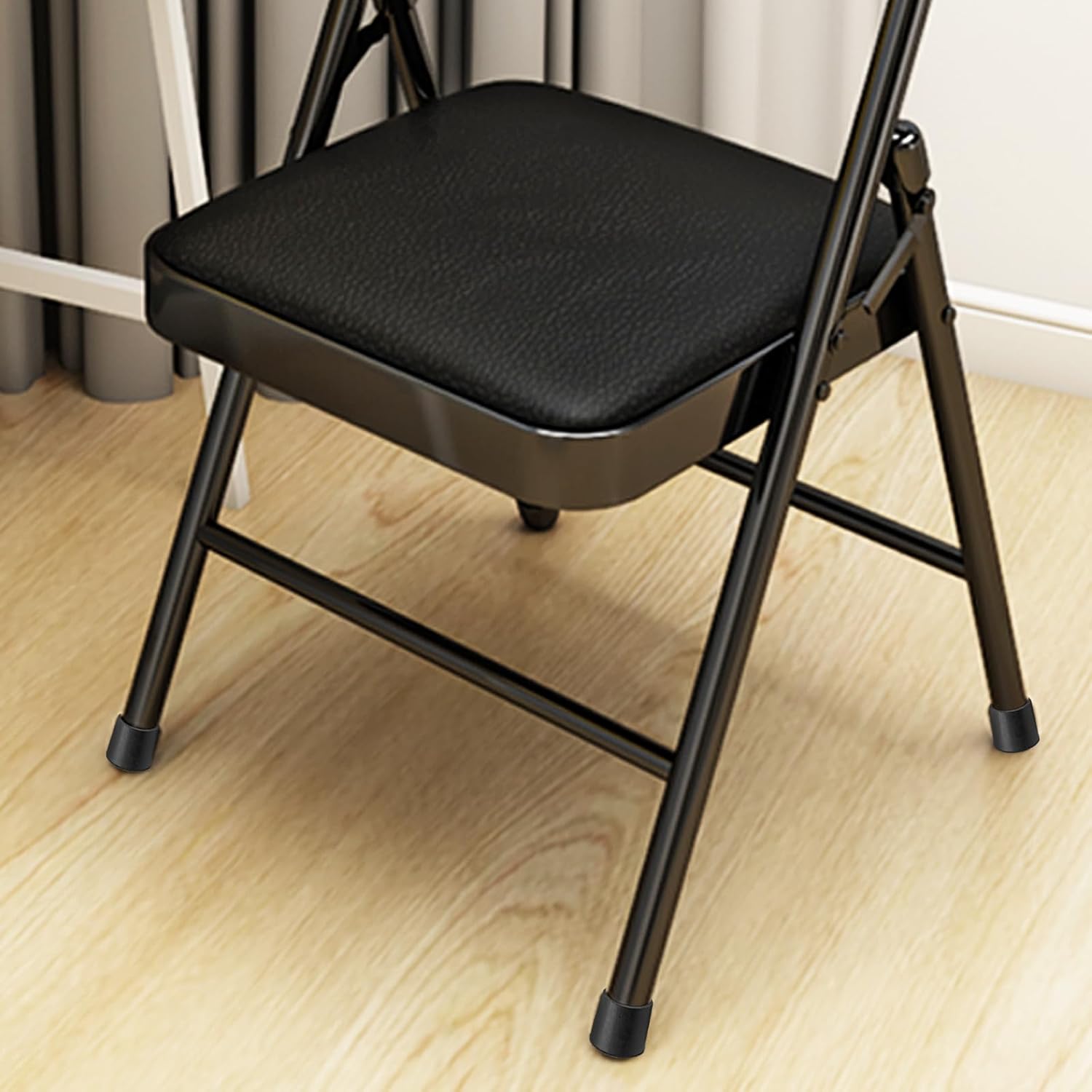 Piutouyar Round PVC Rubber Furniture Covers, 10mm / 0.39 Inches Table Chair Leg Tip Protectors, Non-Slip End Cap for Protect Surfaces, Black (60Pcs)