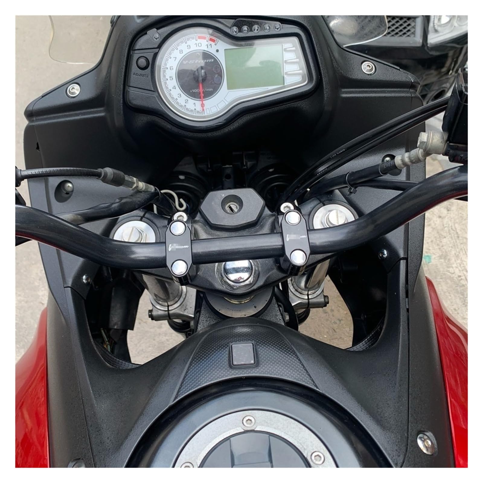 Spine Manubrio estremità Riser per Montaggio su Manubrio da 22 Mm 7/8 "Offset Estendi Rialzato per VSTROM 250 per VSTROM 650 DL650 per VSTROM 1000 DL1000(Argento,A)