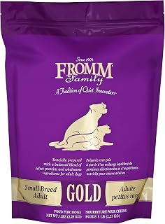 Fromm Small Breed Adult Gold Chicken Recipe Dry Dog Food - Premium Probiotics & Salmon Oil for Small Dogs, 5 lb