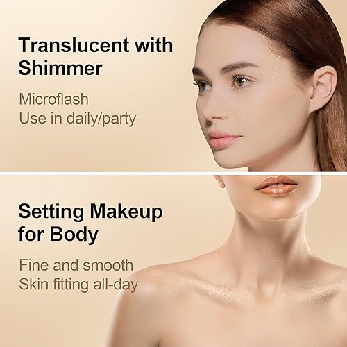 Miniatura 5 de FV Polvo fijador de polvo translúcido, ligero y duradero, acabado mate con brillo transparente, control de aceite y sin talco, polvo facial suelto