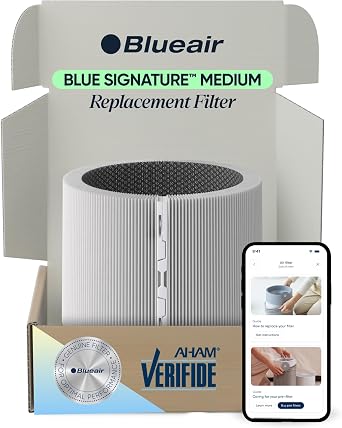 BLUEAIR Blue Signature Medium SP3i Genuine Replacement Filter for Large Model Air Purifier, Patent-Pending Air Purifier Filter, Removes Pollen, Dust, Smoke, Pet Hair & Odors