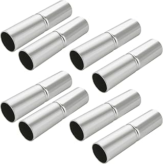 8 Pcs 1-3/8" x 6" Heavy-Duty Top Rail Sleeve, Galvanized Steel Top Rail Connector, Chain Link Fence Part Top Rail Sleeve for Strengthening The Structure and Stability of The Fence