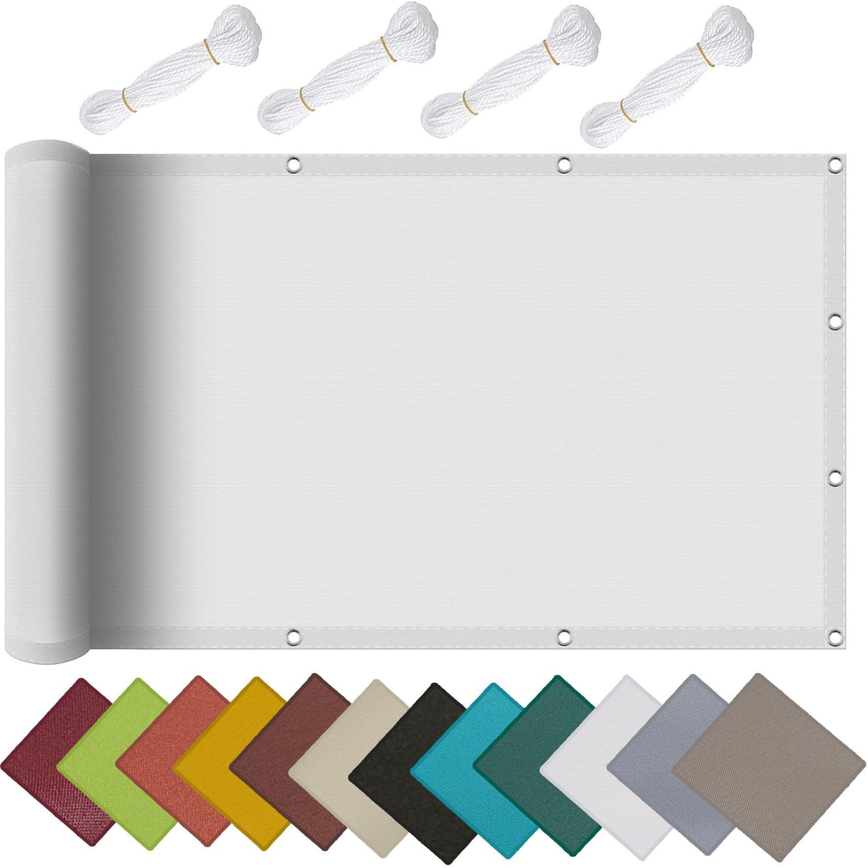 Voile d'ombrage protégeant 98% des rayons UV toile blanche de serre