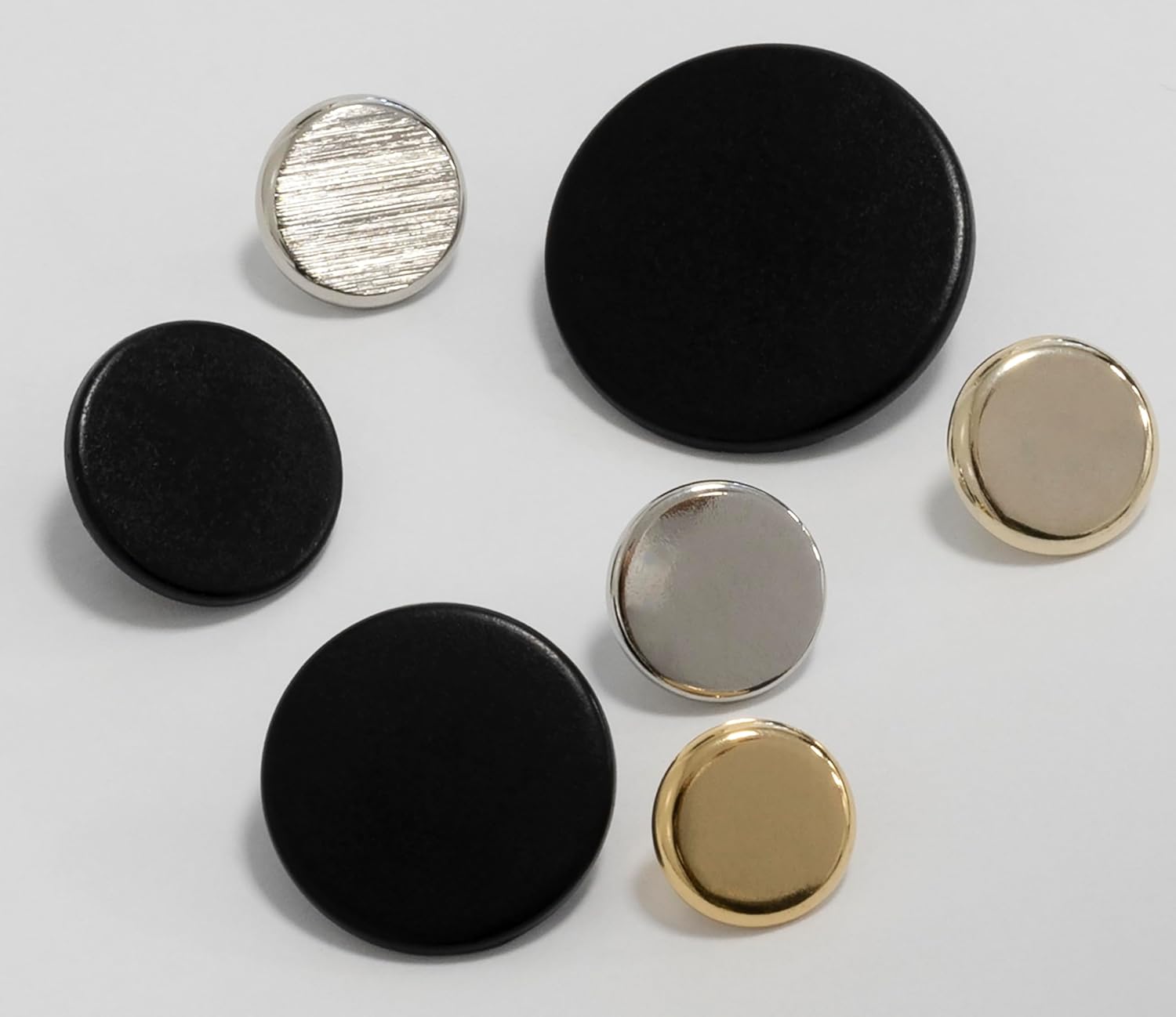 AERZETIX - C74786 - Set of 5 Tail Buttons Ø23mm for Sewing 36L L36 - Opening 2.5 mm - Black - Metal - Haberdashery Sewing Needle