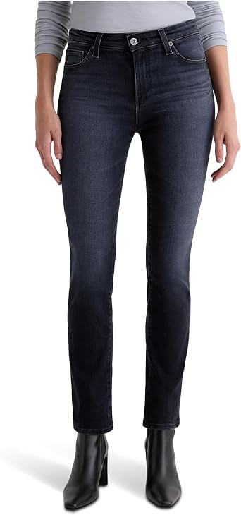 AG Womens Mari Mid Rise Slim Straight Jean in Glitch, Glitch, Size 28, Inseam 29