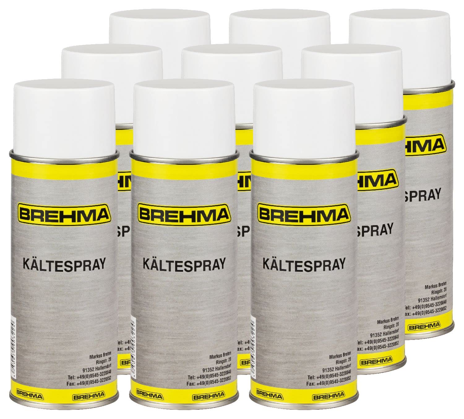 24x BREHMA Kältespray Eisspray Vereisungsspray Kühlspray 400ml -45°C mit Griff