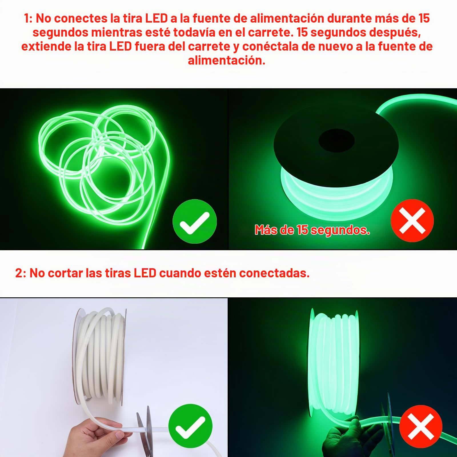 BENLUN Tira LED COB Exterior Impermeable 220V 230V 20 Metros, Luces LEDs | Verde Luces LED IP65 10W/M CRI 90+ Flexible con Rectificador para Habitacion Techo, Iluminación Decorativa, Patio, Jardín