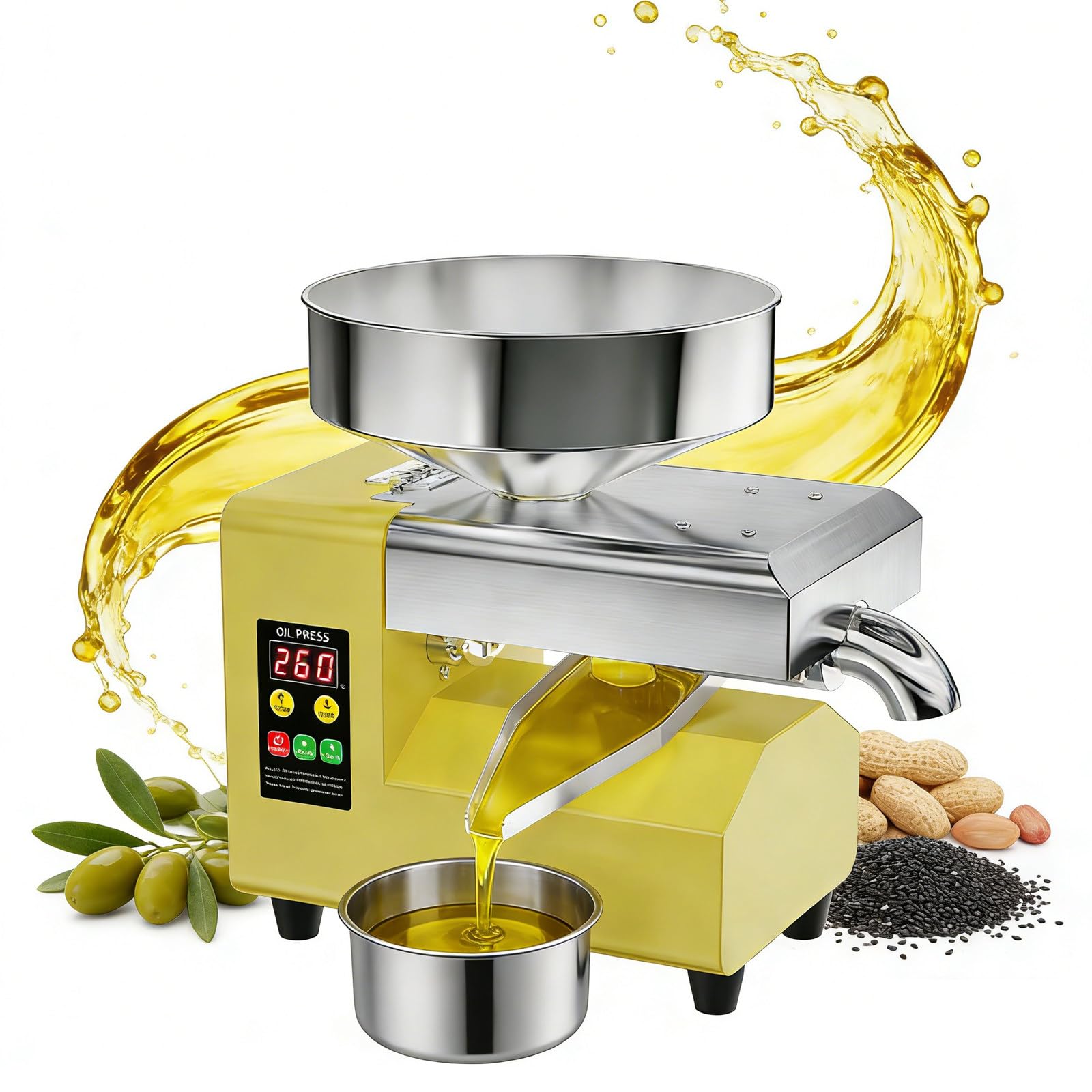 eQianyuan Automatic Oil Press Machine Electric Home Use 110V