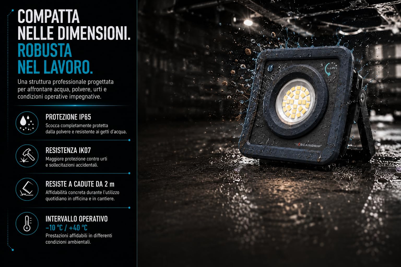 Scangrip Lampa budowlana LED dla Life Nova Mini 1000lm
