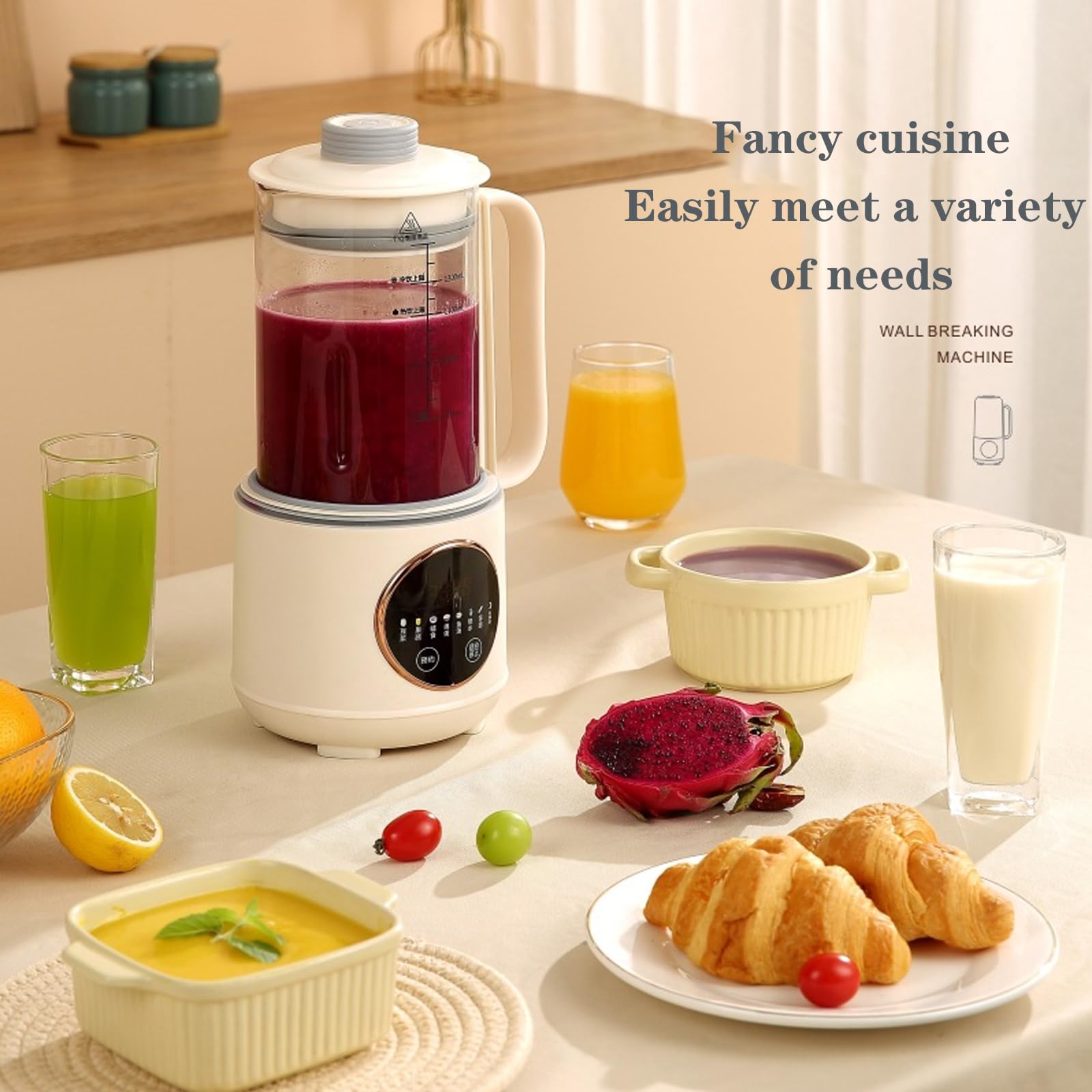 Soy Milk Maker 1.5L, Nut Milk Maker with 9 Preset/Recipe