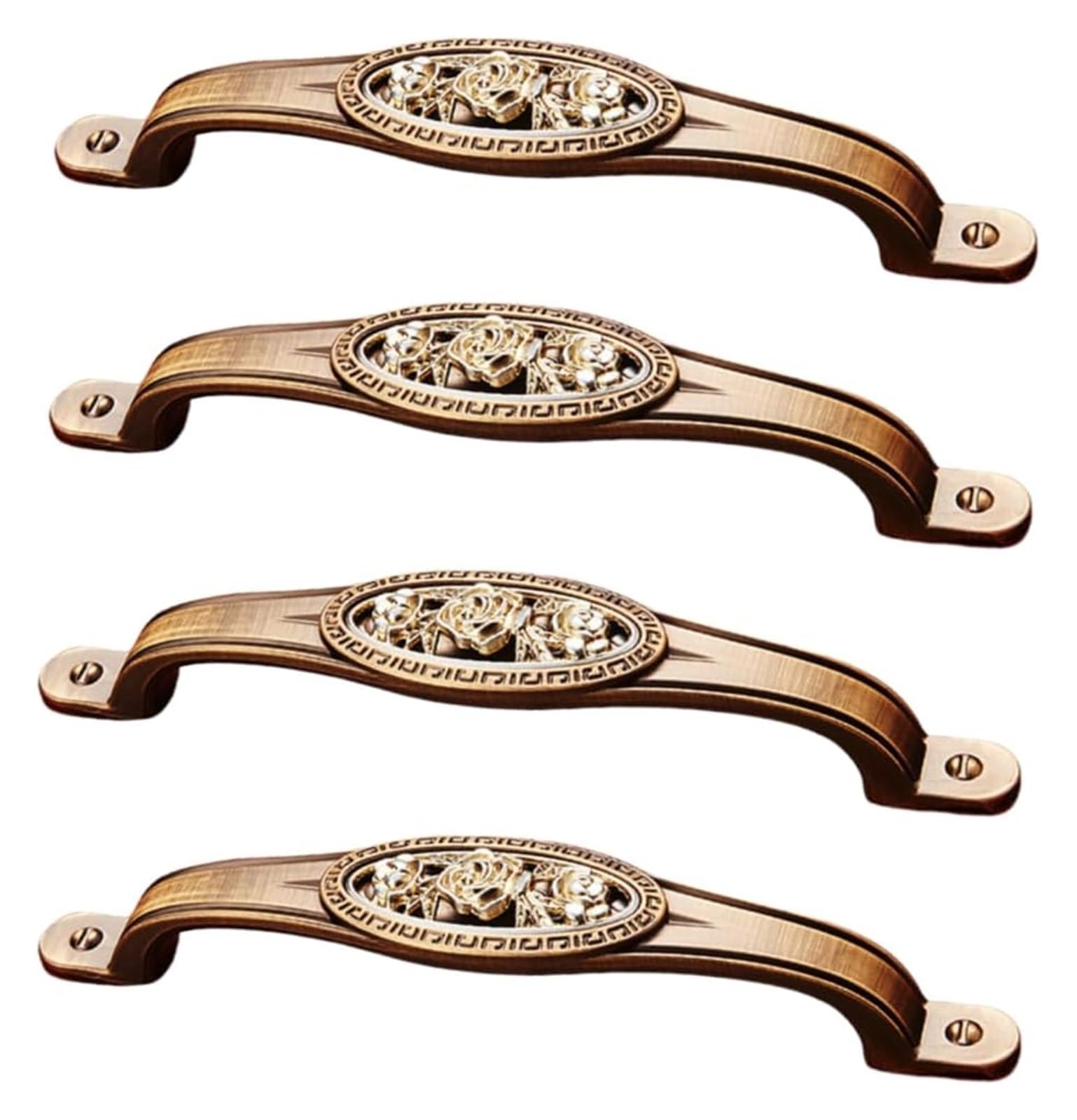 Nlqcsxwep 128Mm Antique Silver Zinc Alloy Cabinet Bow Handle, Zinc Alloy And Ceramic Cabinet And Drawer Handles Pack Of 4 Multicolor(128Mm Antique Silver)