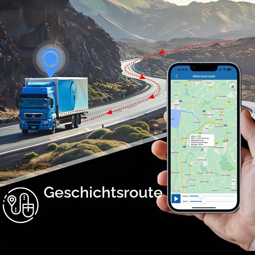 TKMARS 4G GPS Tracker Auto mit Magnet & 20000mAh Akku, Echtzeit GPS Ortung mit APP/Web/SMS, Bewegungs/Abfall/Vibrationsalarm, Fahrzeug Tracker für Auto, Motorrad, Wohnmobil & Flotte