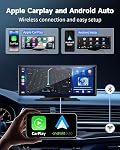 11.5" Wireless CarPlay Screen for Car–Portable A-pple Carplay & Android Auto Touchscreen Car Stereo with App Control, 4K Dash Cam, Backup Camera, GPS, Mirror Link, Voice Control,for All Vehicles