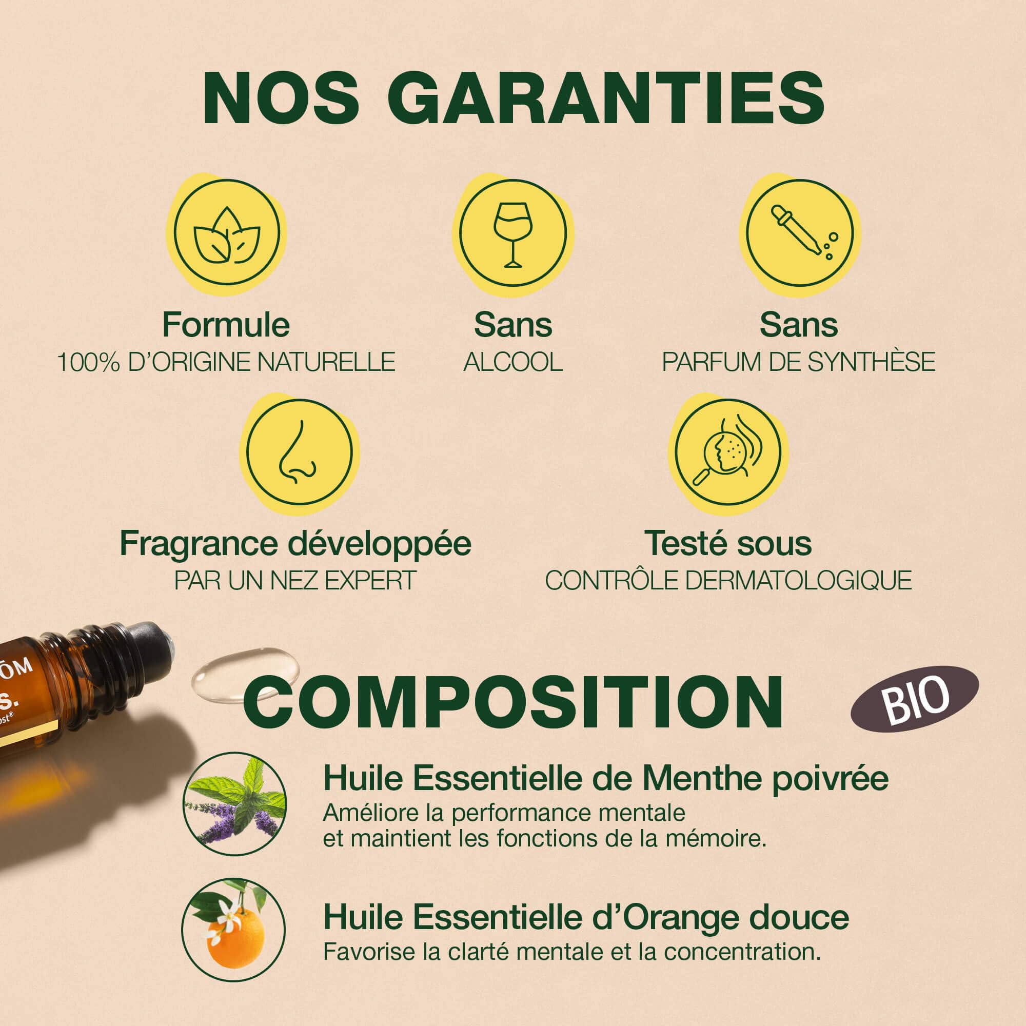 PRANAROMPACABAD aromaboost roller focus do codziennego stosowania 5 ml
