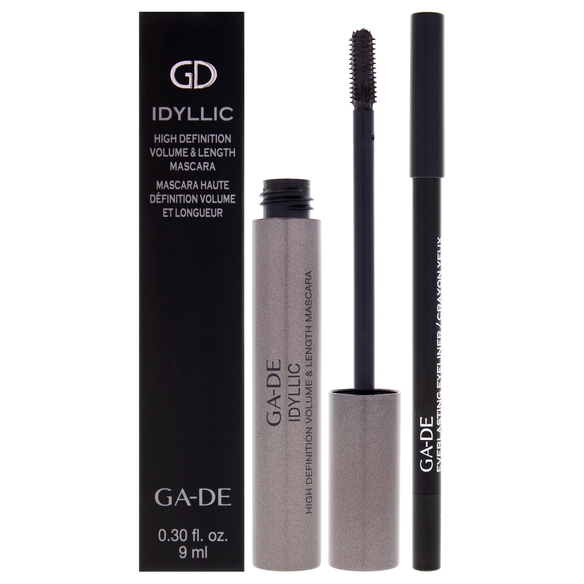 Idyllic High Mascara with Everlasting Eyeliner Kit by GA-DE for Women - 2 Pc Kit 0 3oz Idyllic