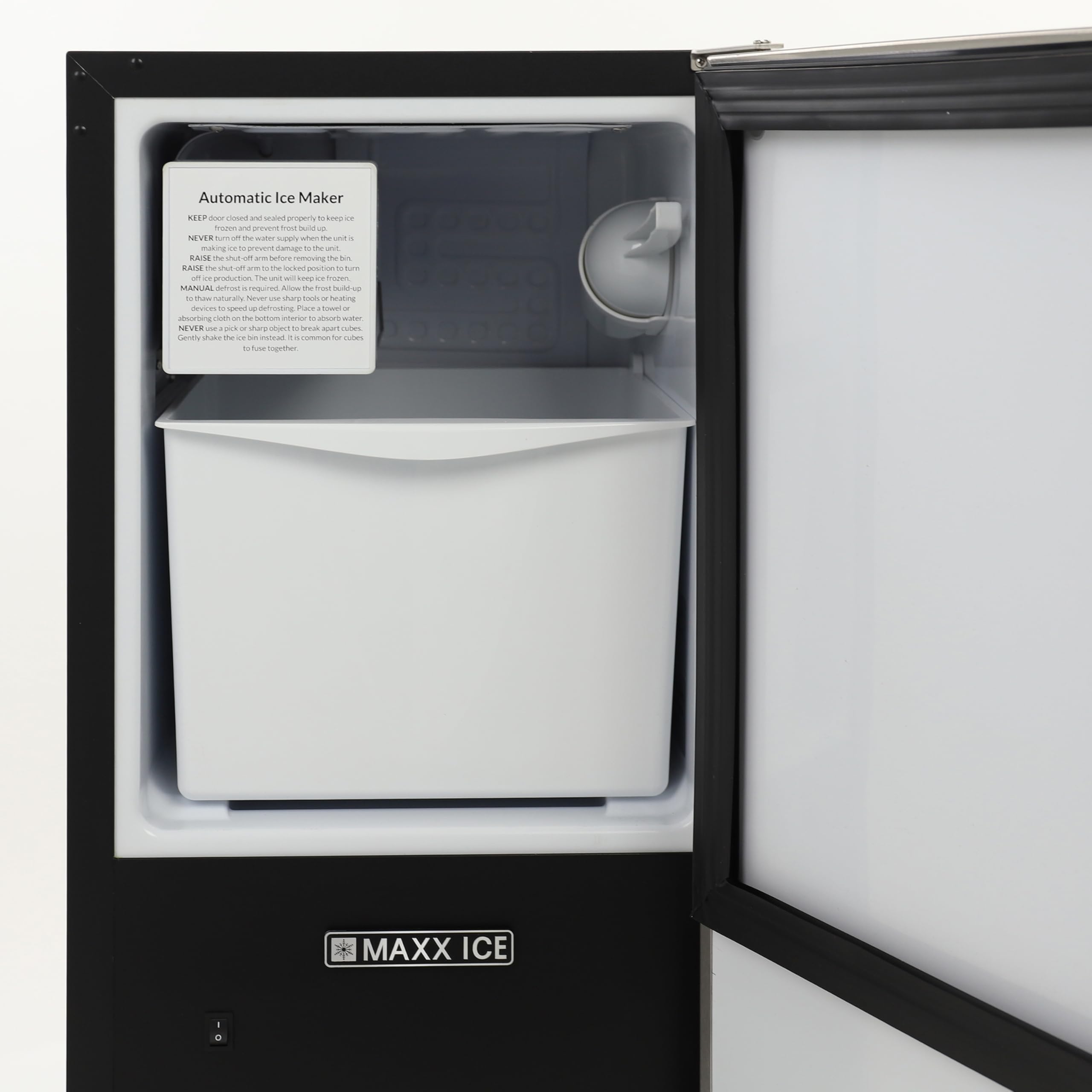 Maxx Ice Mim25c, Shallow Depth Indoor Built-In Undercounter Ice Maker, 25 Lbs, In Stainless Steel on Fridge.com - View 5