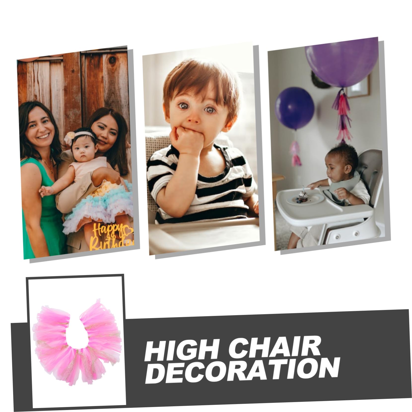 KICHOUSE Tutu Skirt for Tutu Set Infant Tutu Decor for Birthday Christmas and Reception Tables