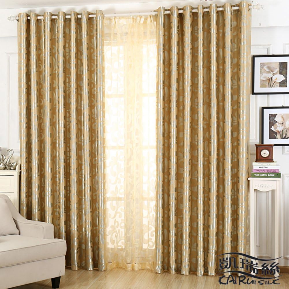 KDFGFJDHFHJGFUJG Bathroom curtains draperies curtainsliving room home Simple modern European style Sun visor Blackout curtain cloth [living room bedroom] Balcony curtains-D 200x270cm(79x106inch)