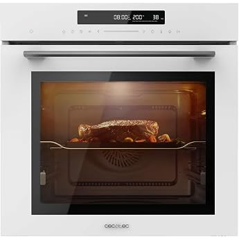 Cecotec Bolero Hexa SM406000 Oven 60 cm Glass White A+. 2900 W 72 L 12 Functions with Steak Master Pizza Master Steam Assist Steam EasyClean Eco and Defrost Mode Electronic Timer [Energy Class A+]