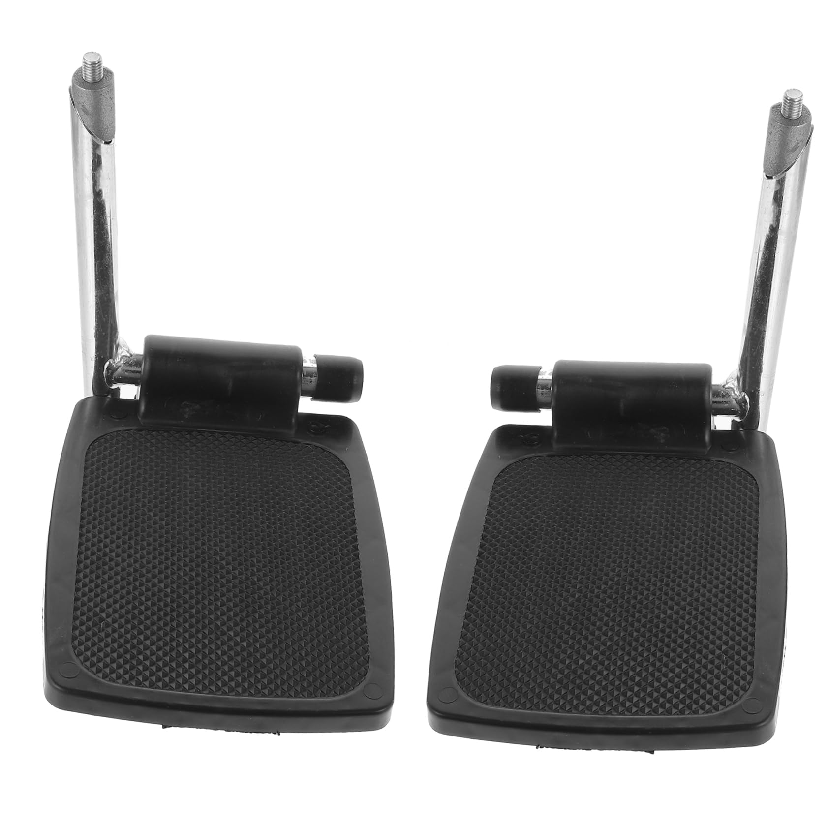 Beaupretty 1 Par de Reposapiés para Silla de Ruedas con Poste, Plástico Negro, Resistentes y Antideslizantes, Repuesto para Uso Diario