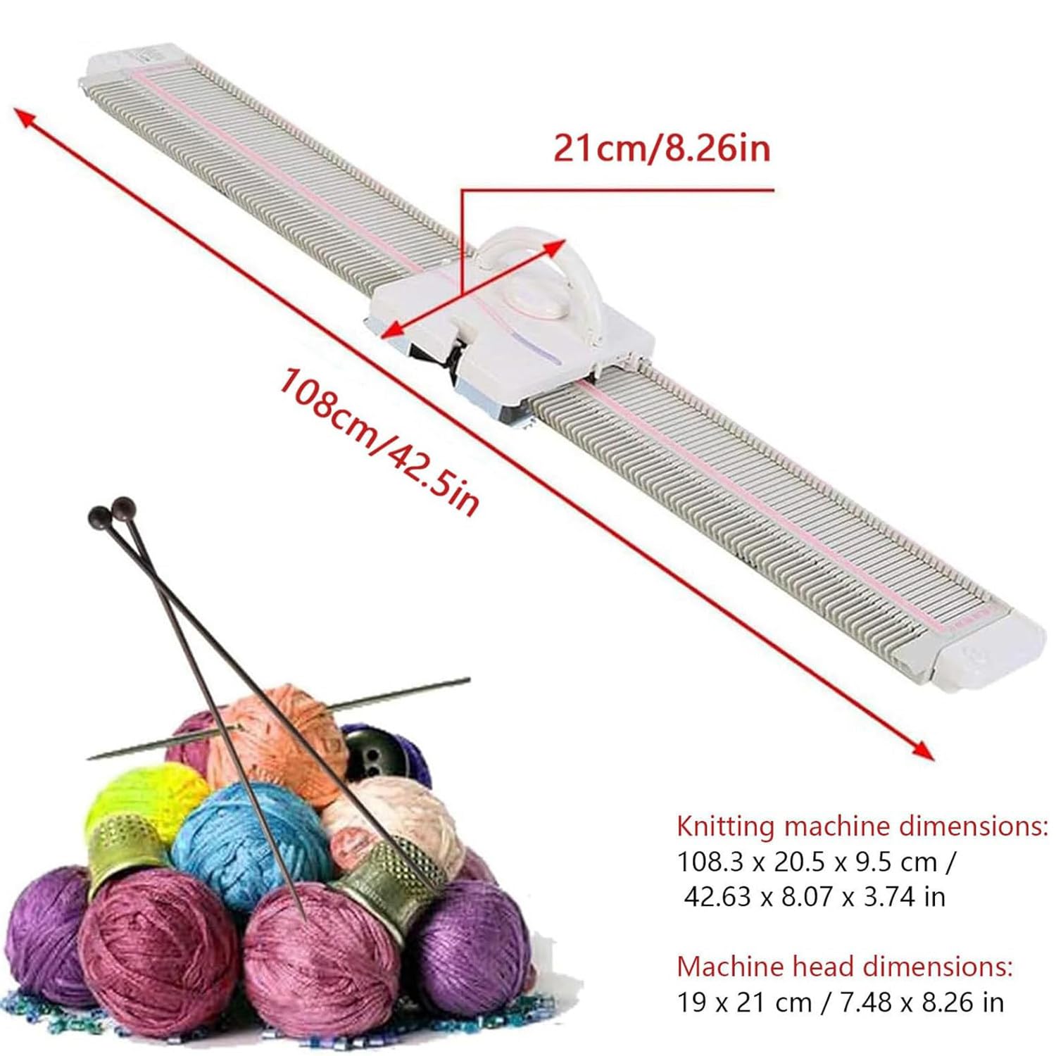 Automatyczna maszyna do dziania 150 igieł, przenośne ręczne narzędzie do tkania dla dorosłych, Mid Gau Plastic Crochet Maker for Scarves Hats Swetery, Cicha obsługa Łatwy projekt Home Craft