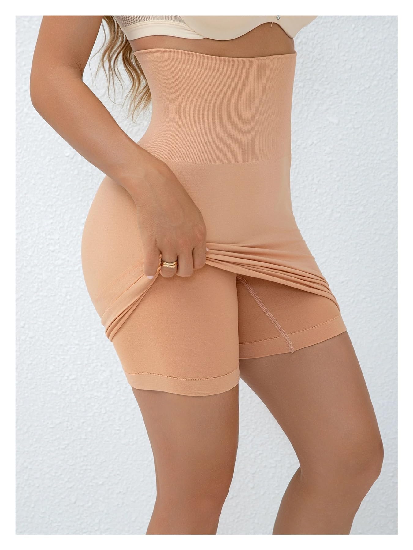 Vestido Moldeador de Cintura Alta, sin Costuras, 2 en 1, con Control Abdomen y Pantalones Cortos incorporados