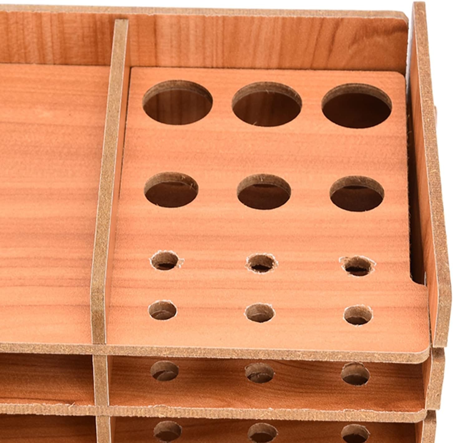 HERCHR Diamond Painting Tray Holder,Wood Diamond Painting Tray Organizer,Diamond Art Accessories and Tools Multi Layers Grids Rhinestone Tool Organizer