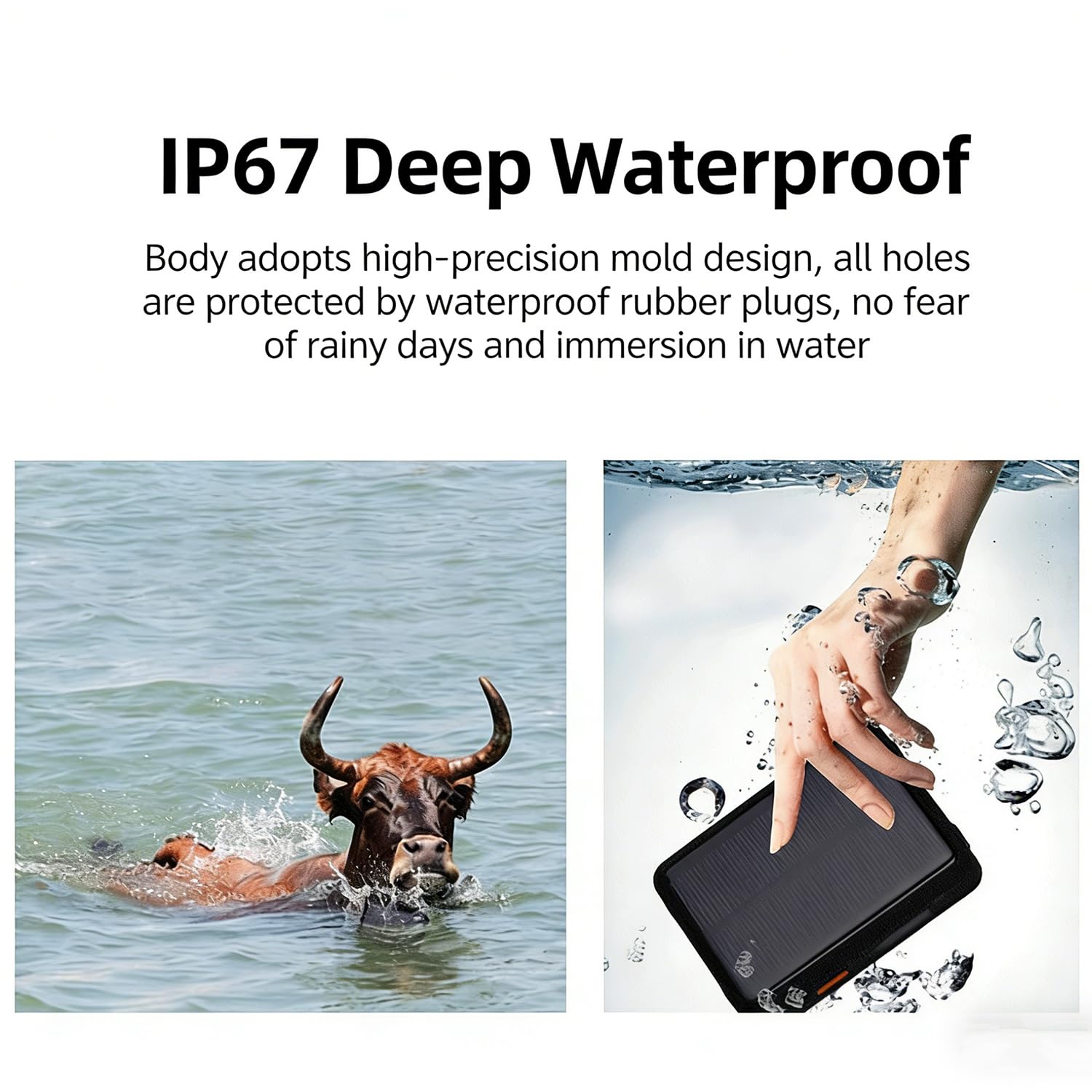 Localizador Animal Solar, Dispositivo localizador GPS para Animales Grandes, 9000mAh/seguimiento en Tiempo Real/Impermeable IP67/función antirrobo, Ideal para Ganado Vacuno, ovejas