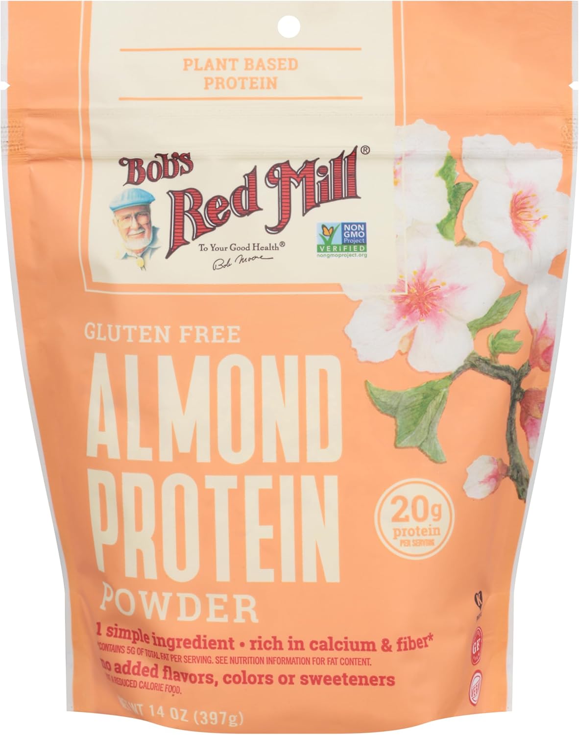 Bob's Red Mill Almond Protein Powder, 14oz (Pack of 4) - Non GMO, Vegan, Paleo Friendly, Keto Friendly, Kosher