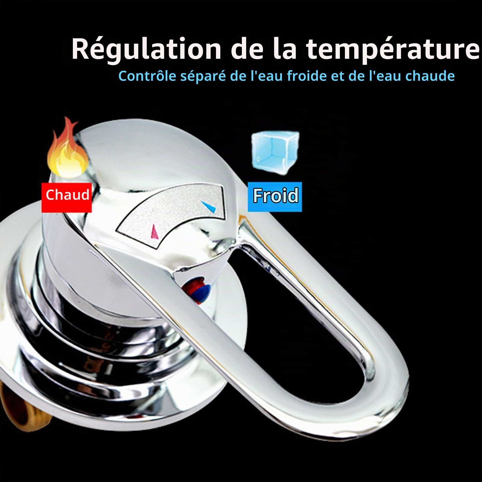 Mitigeur Robinets De Douche en Laiton Vanne De Dérivation Mélangeur D'eau Froide et Chaude Robinet De Baignoire Pour Salle De Douche/salle De Bain (Threaded)