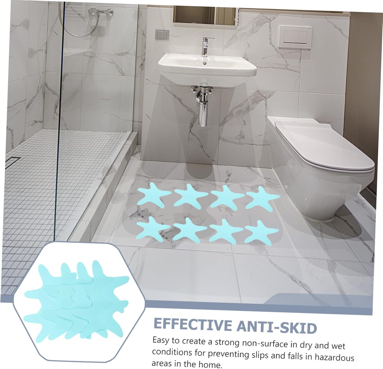 LIFKOME 25-Piece Boys and Girls Cartoon Anti-Slip Bath Stickers Non-Skid Shower Decals for Bathtub Waterproof Adhesive Bathroom Safety Stickers for Children