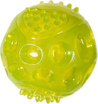 لعبة الكلب Chase n Chomp المتينة TPR Squeaking Fetch Ball، 3 بوصات
