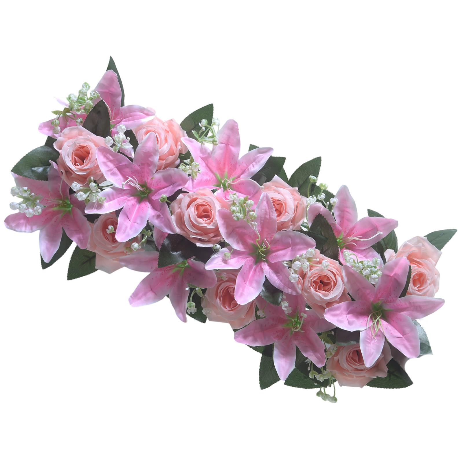 Qusinfc Artificial Flower Decoration Realistic Silk Rose Arrangement for Dining Room Wedding Party Table Centerpieces Bulk Fraudulent Flowers