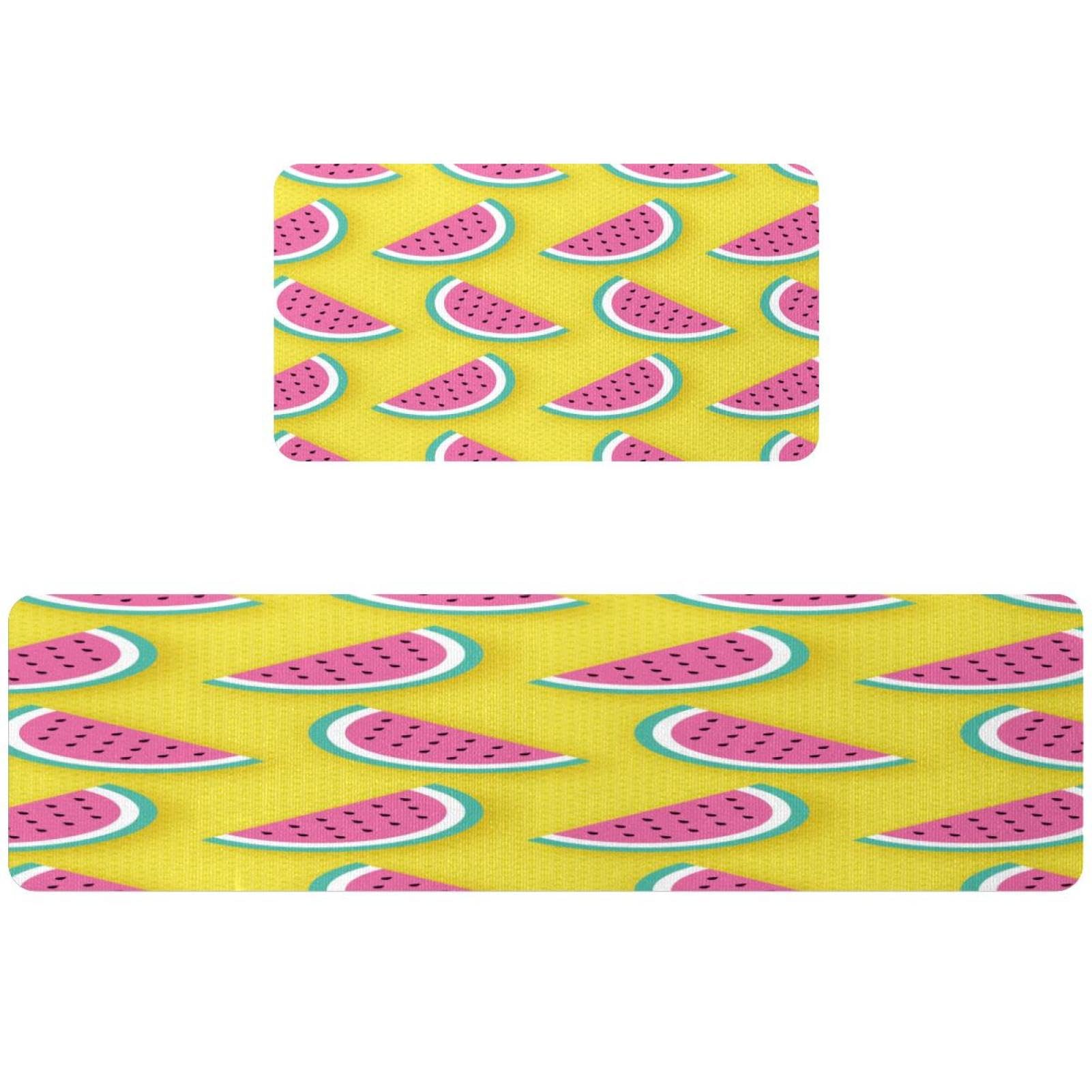 Tapis de cuisine lavable antidérapant absorbant lot de 2 jaune