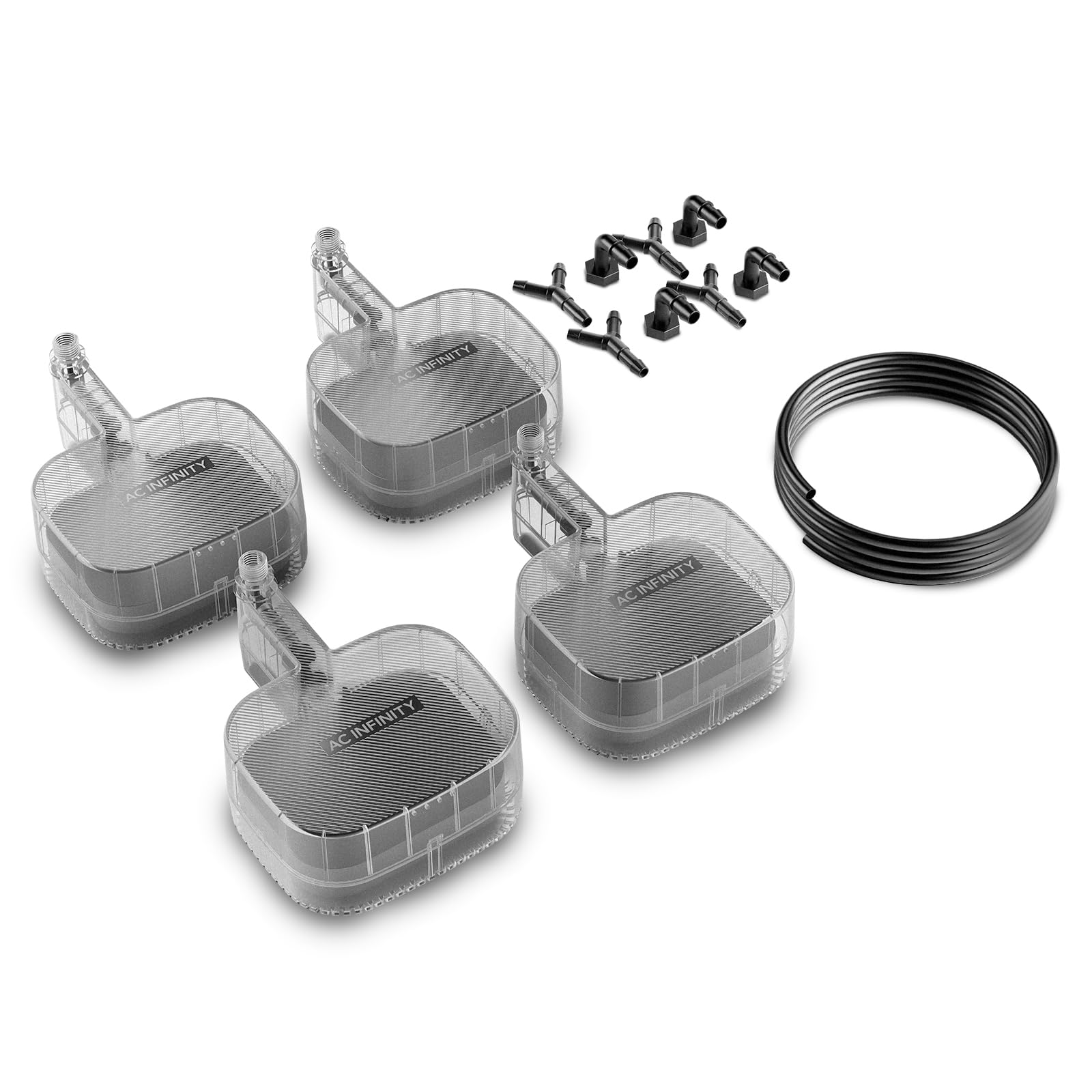 Ac Infinity Auto-Fill Upgrade Valve Kit For Self-Watering Base, Gravity-Powered Valve Refills Water From Larger Reservoir, Secure Leak-Proof Seal, 3/8" Od Tubing, 4-Pack For Hydroponics & Grow Setups