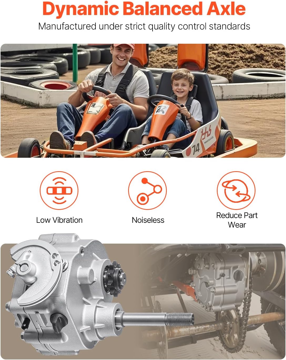 VEVOR Go Kart Forward Reverse 212cc Gear Box, 30 Series Torque Converter, 10T #40/41 12T #35 Go Karts Accessories TAV2 30 40 41 for 2HP-13HP Engine, Transmission Local Honor, 3 Shift Modes