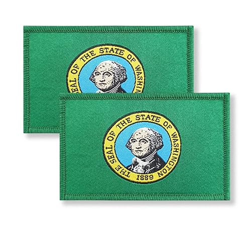 Overdecor Washington Flag Patch Tactical Military Patches - Hook and