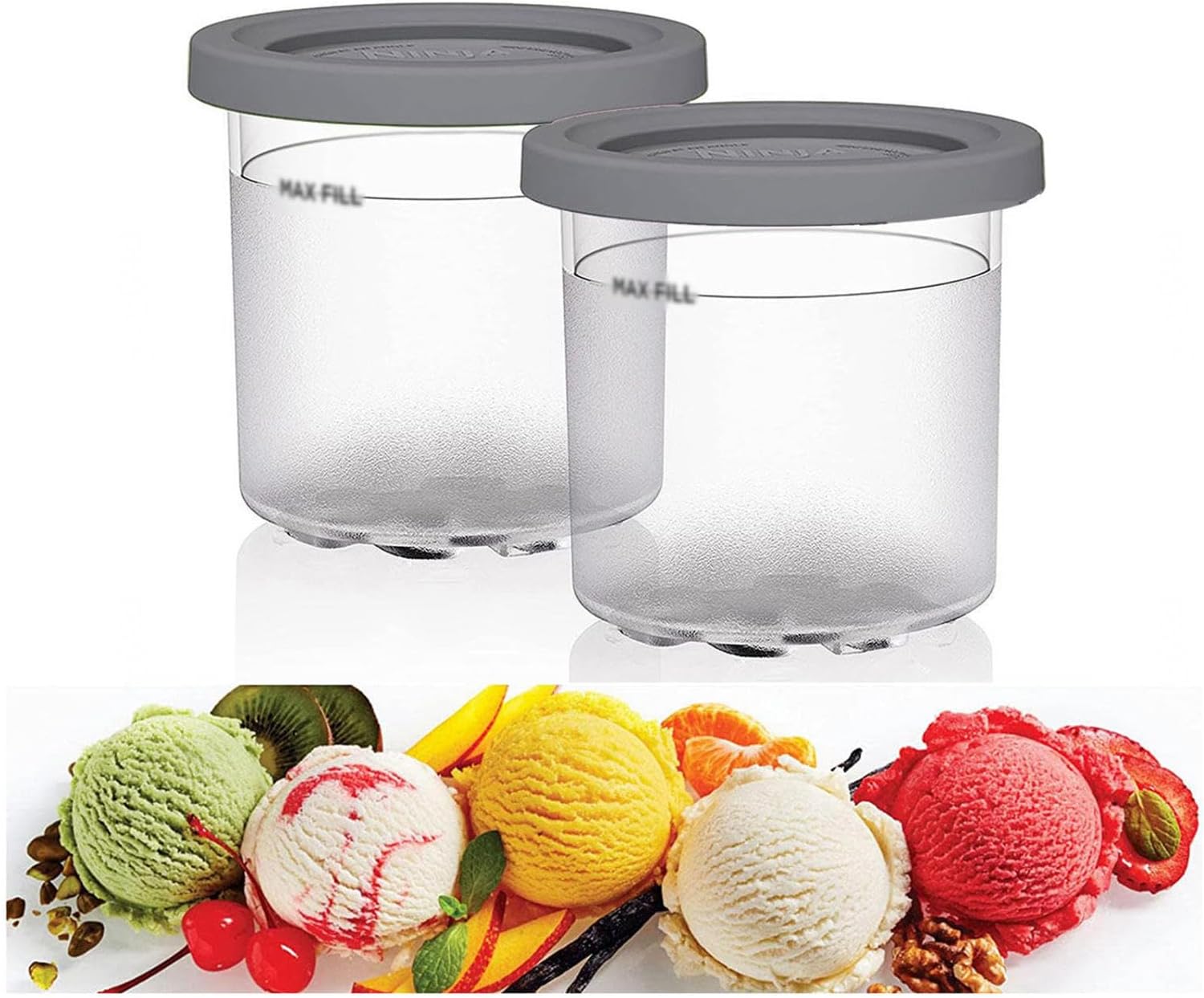 VRINO 246PCS Creami Deluxe Pints, for Ninja Creami Pints and Lids, Ice