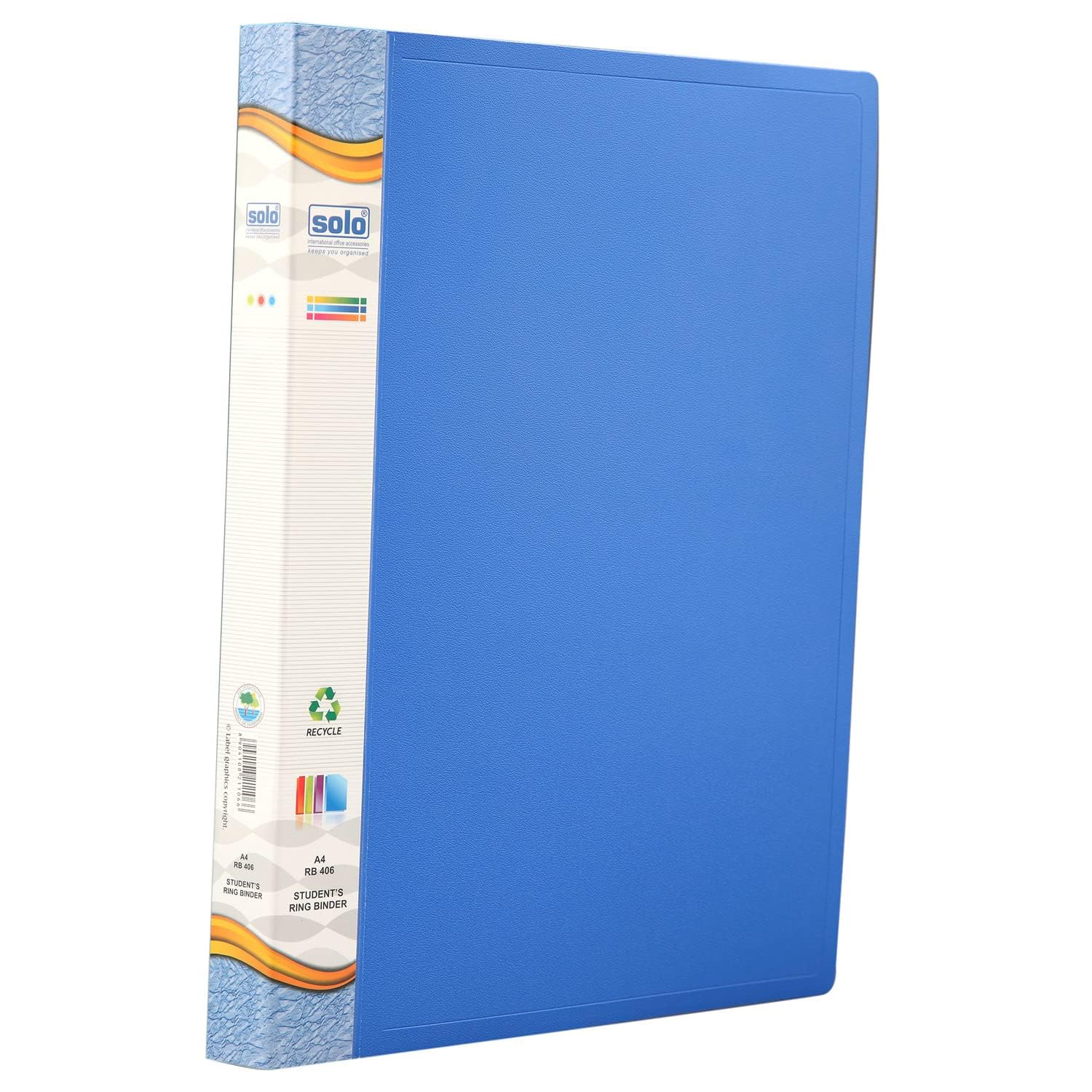 Solo RB- 406 Student's Ring Binder (17mm Ring) A4 - Blue