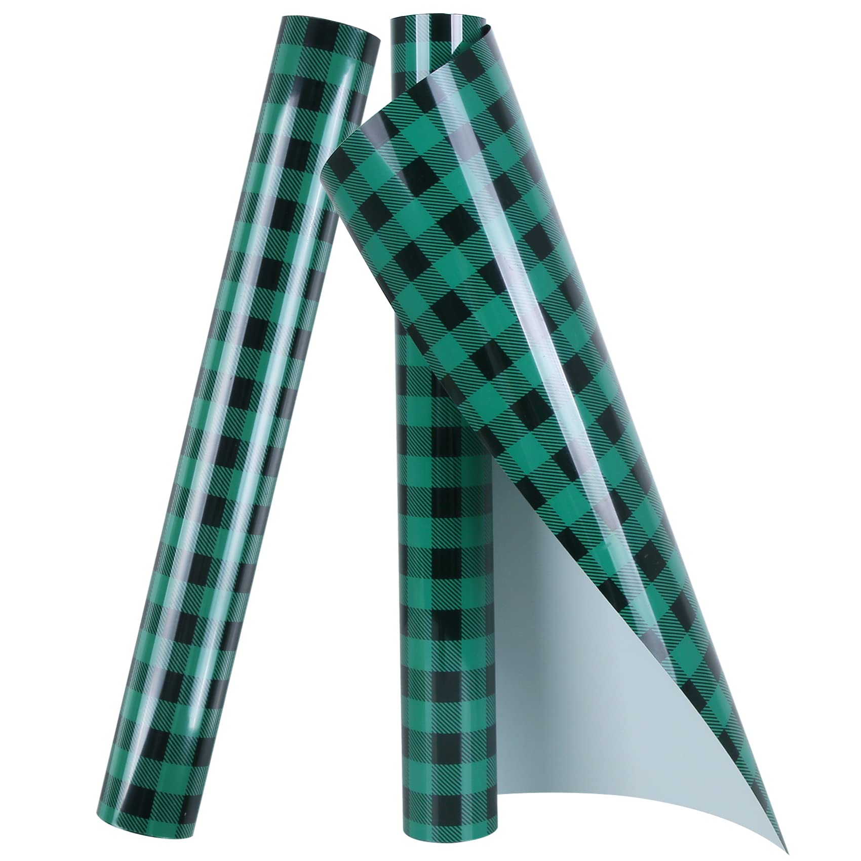TORC Green Black Buffalo Plaid HTV Vinyl 12 inch x 10 ft, Check Heat Transfer Vinyl Iron on Transfers