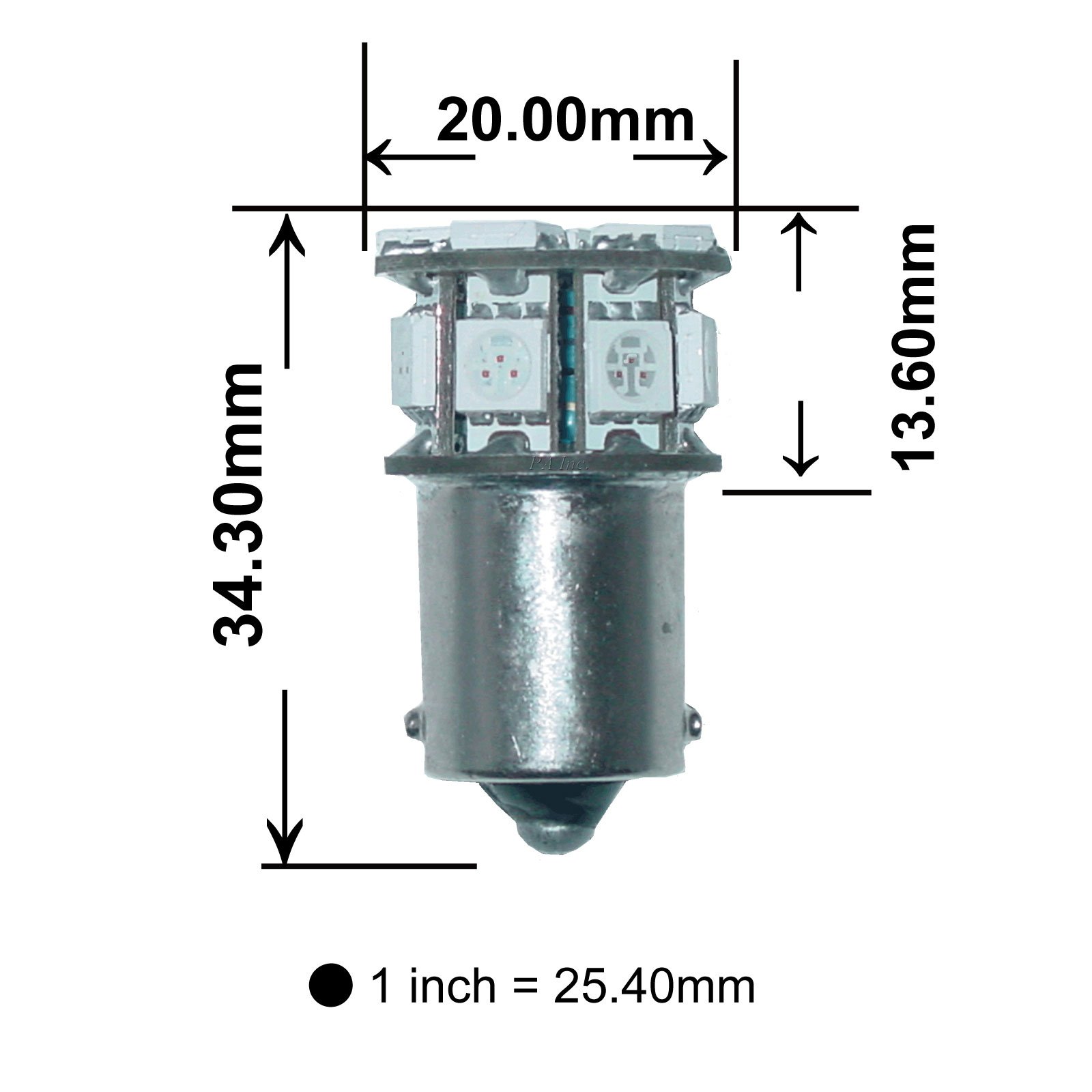 PA LED 4pcs 13-5050 SMD ATV RV Brake Light 1156 BA15S 12V- Pink Color