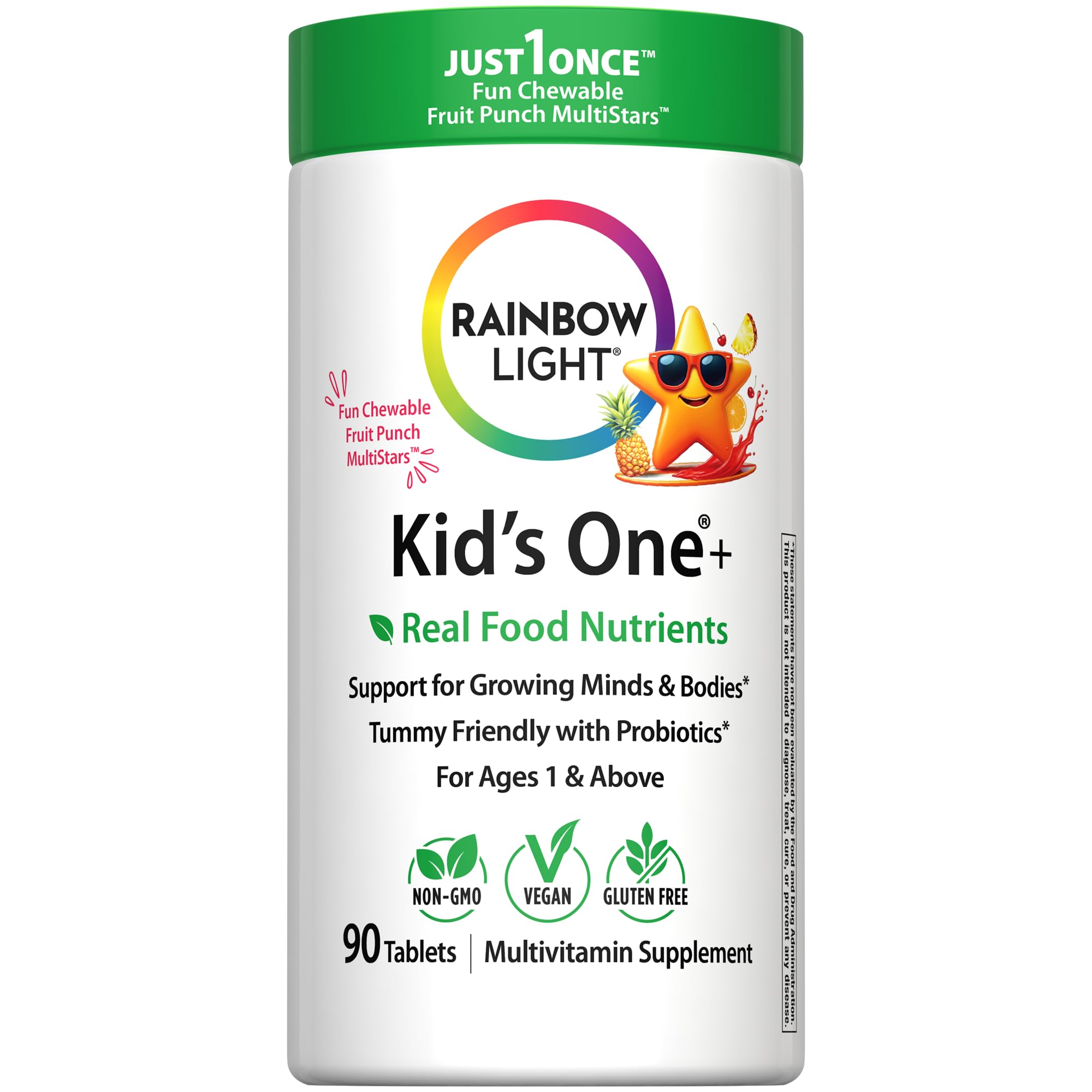 Rainbow Light Kids One + Multivitamin | 90 Tablets | for Ages 1+