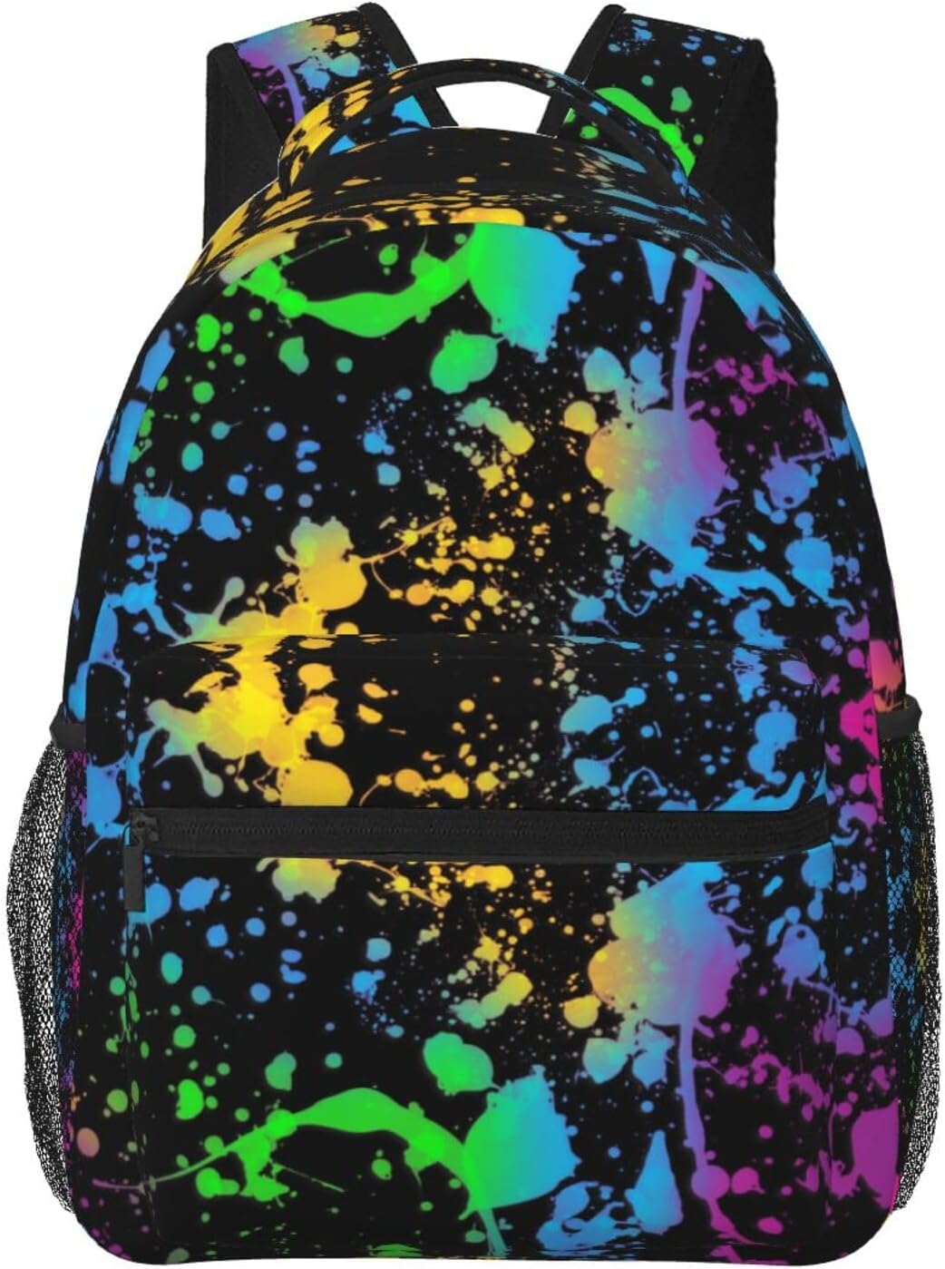 Glow in Dark Splatter Neon Laptop Backpacks for Men Women Business Hiking Travel Work