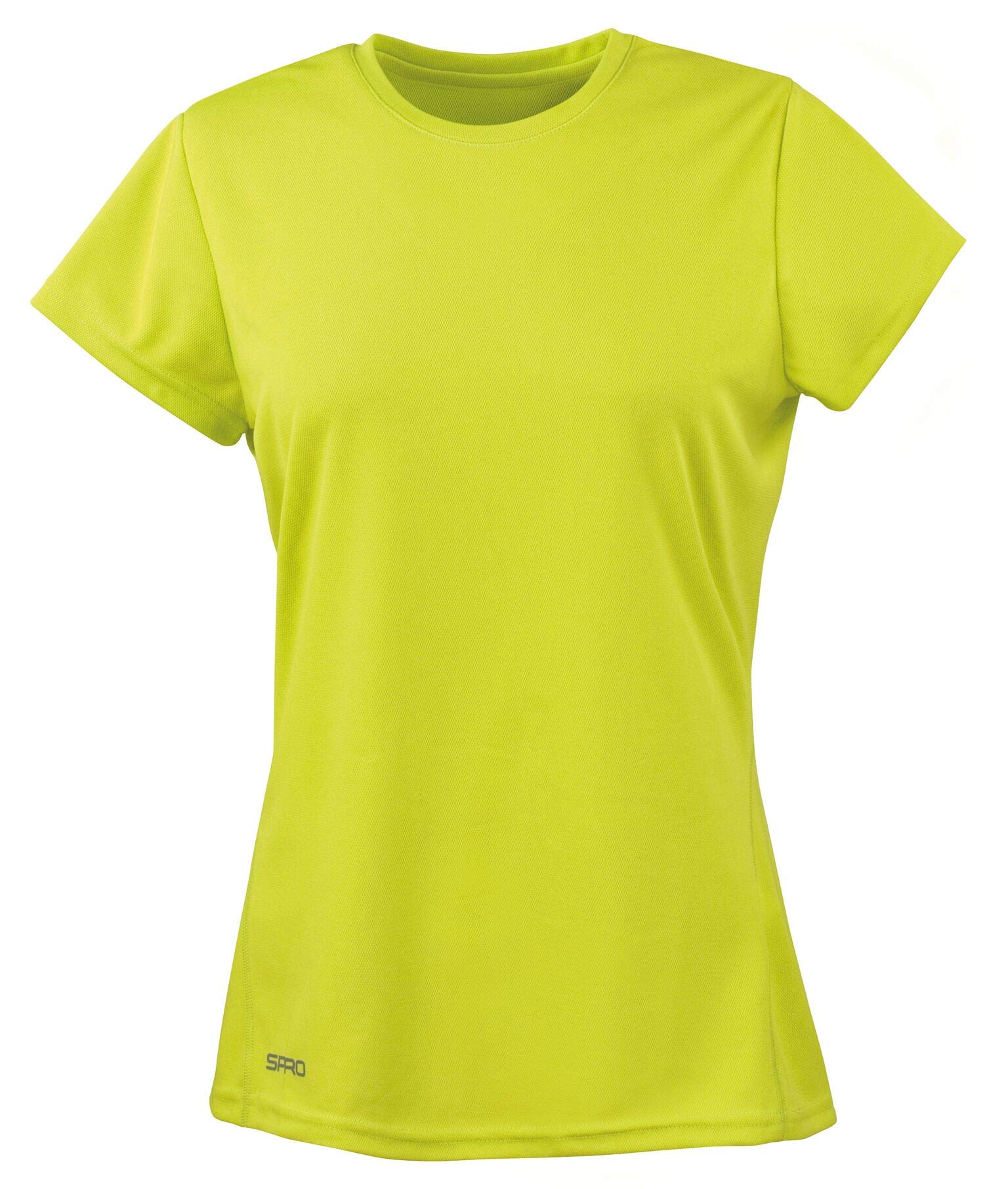 Spiro Ladies Quick Dry S/Sleeve T-Shirt Colour=Lime Size=XL
