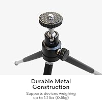 Vista 3 de MEE Audio Mini trípode ligero para cámaras web y cámaras pequeñas para videoconferencia; flexible, portátil, compacto, soporte de montaje de viaje