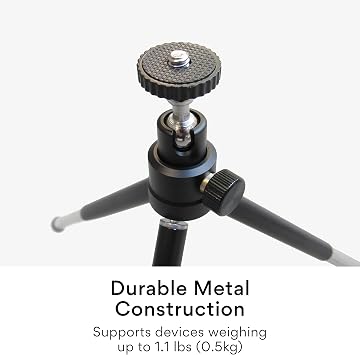 MEE Audio Lightweight Mini Tripod for Webcams and Small Cameras for Video Conference; Flexible, Portable, Compact Web Cam Desk Tabletop Travel Mount Stand for Logitech Webcam C920 C925 C920s C922