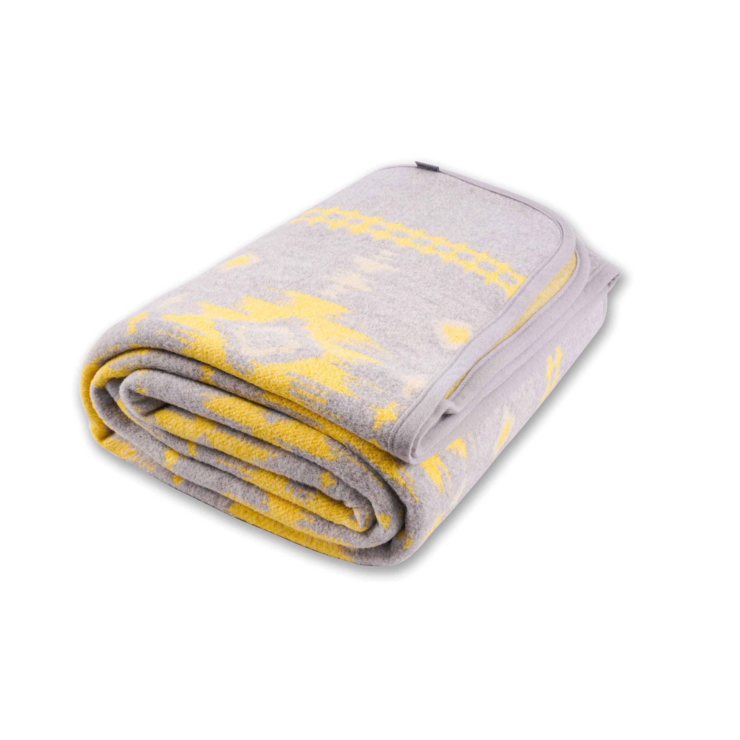 ACUSHLA Merino Wool Blanket - Warm, Thick, Washable, Large Throw - 87X63 Great for Bed Couch Outdoor Camping, All Seasons, Myers Light Grey